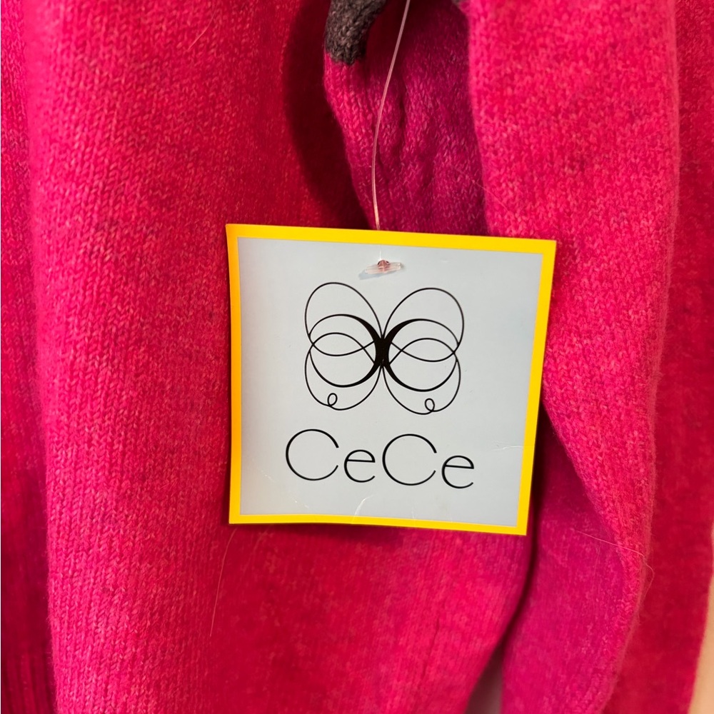 CeCe Pink and Gray SKI Sweater - Picture 4 of 5